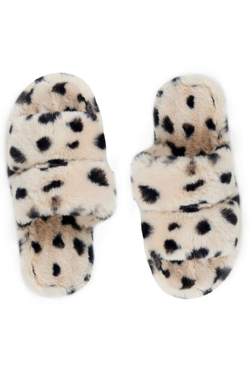 FUR PLTFRM SLIPPERS CHTA SM