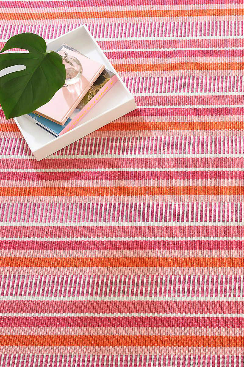 Dash & Albert Always Greener Pink/Orange Indoor/Outdoor Rug 2x3