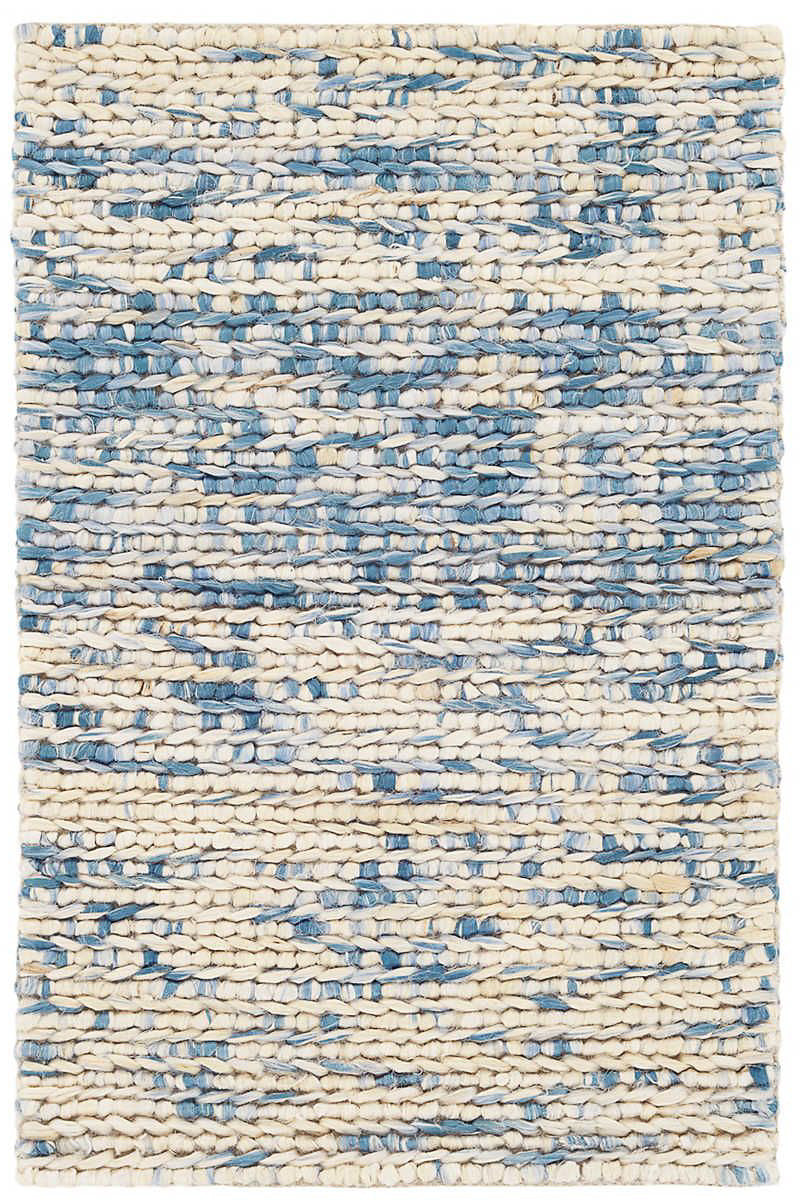 Dash & Albert Avril French Handwoven Jute Rug Blue 3x5