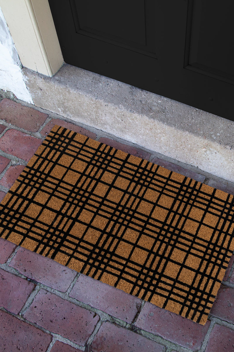 Fine Plaid Doormat 18"x30"
