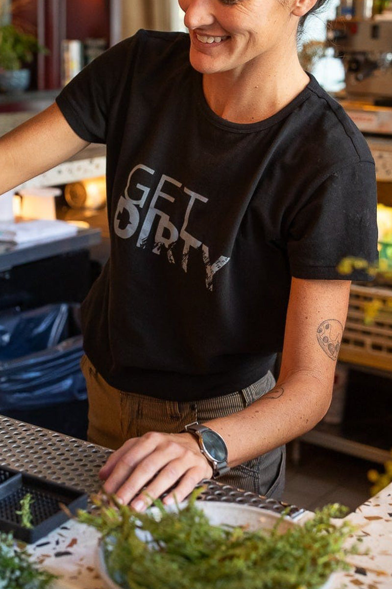 Dovetail Workwear Get Dirty Crew Neck Tee Black Medium