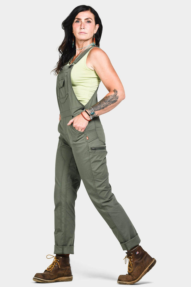 Dovetail Workwear Freshly Overalls in Ultra Light Lichen Green Ripstop 20X30