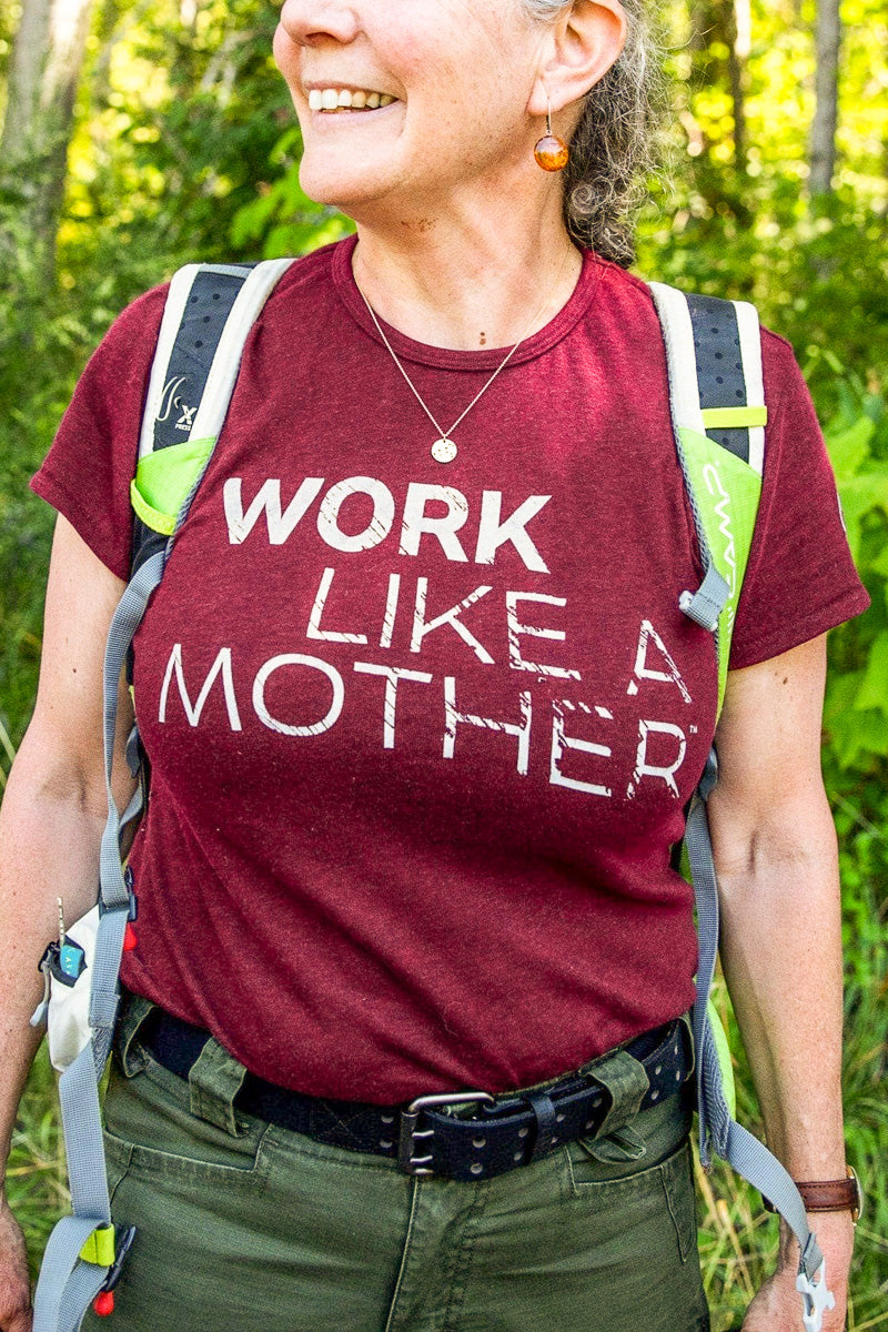 Dovetail Workwear Work Like a Mother Crew Neck Tee Elderberry Extra Small