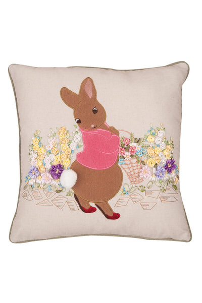 PILLOW PENNY SQ GARDEN BUNNY