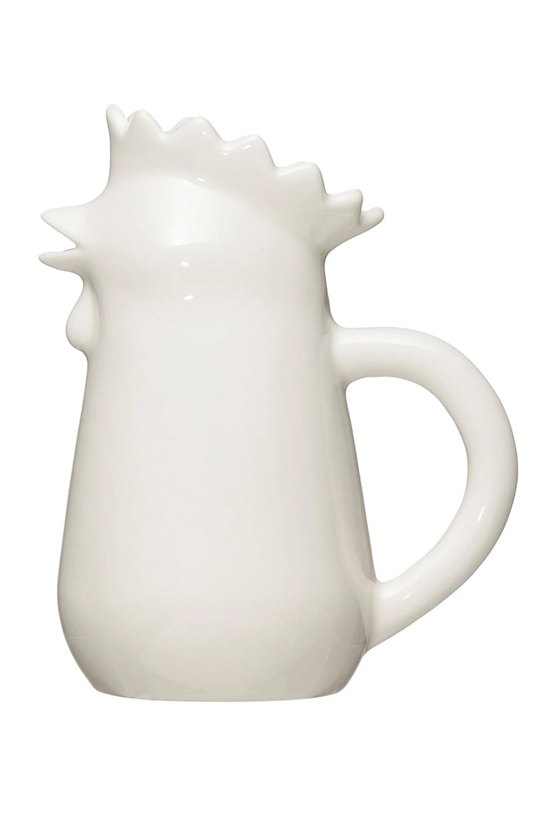 CREAMER STONWARE CHICKEN WH