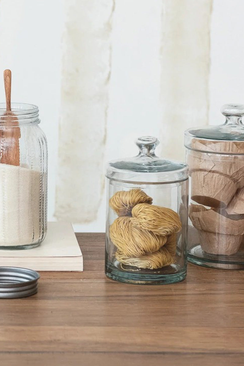 Creative Co-Op Glass Jar with Lid Clear 4 Cup