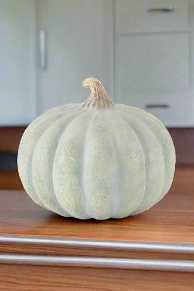 Jade with Gold Highlights Terracotta Pumpkin 6.5"