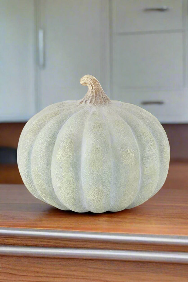 Jade with Gold Highlights Terracotta Pumpkin 6.5"