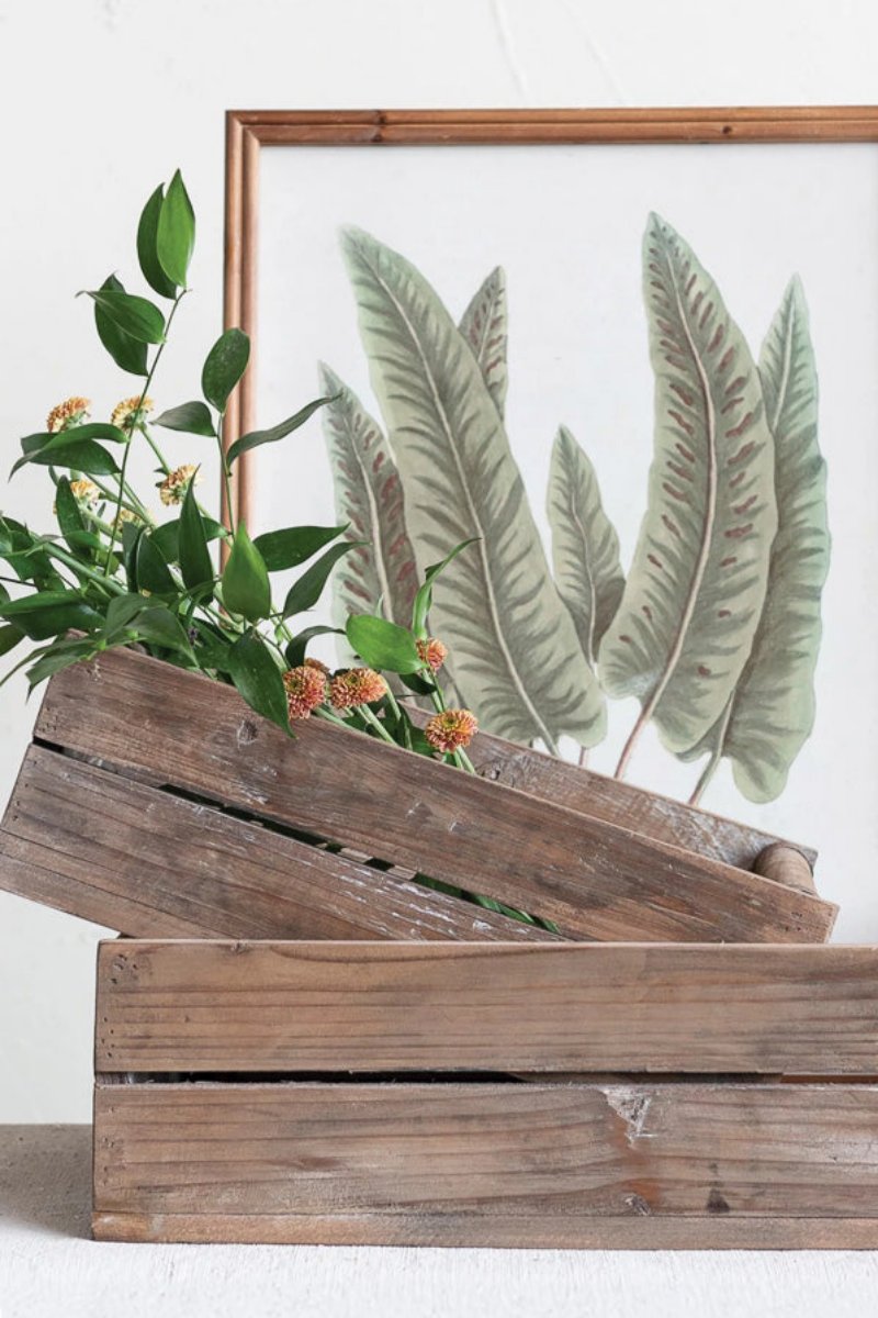 CRATE RECLAIMED WOOD NAT SM