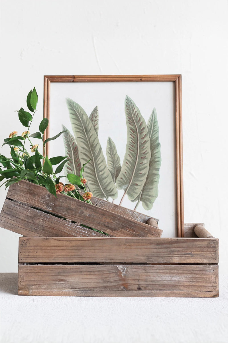 CRATE RECLAIMED WOOD NAT LG