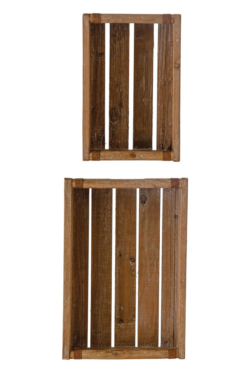 CRATE RECLAIMED WOOD NAT SM