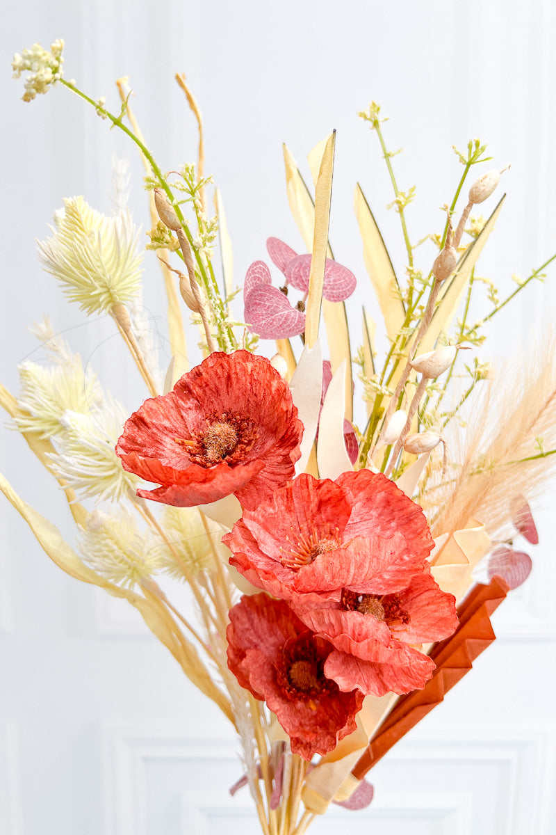 DRIED POPPY/EUCA/PINE BNDL 19"