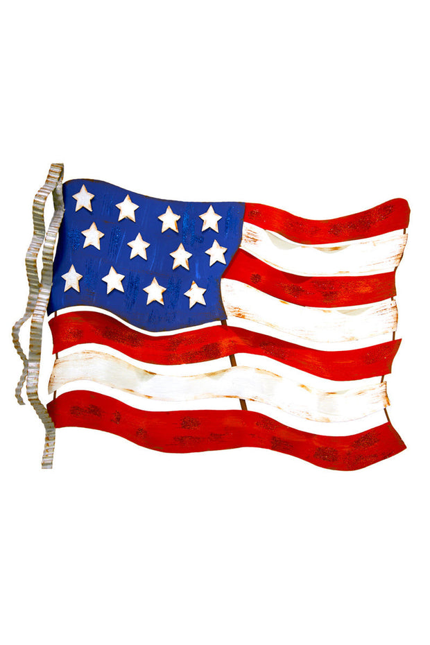 STAKE, AMERICAN FLAG WAVING