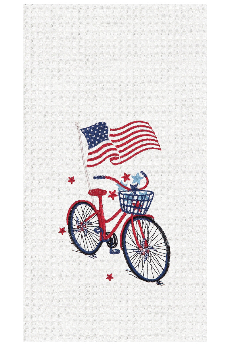 Patriotic Bike Kitchen Towel
