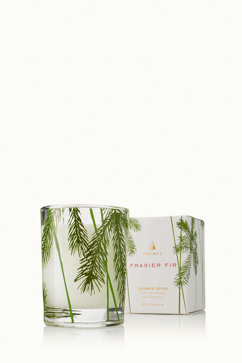 Thymes Votive Candle Frasier Fir Pine Needle Design