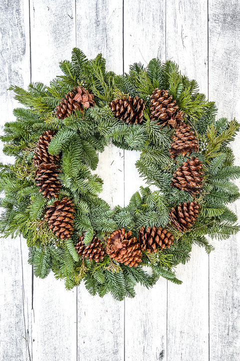 Wreath, Multi Cone 24"