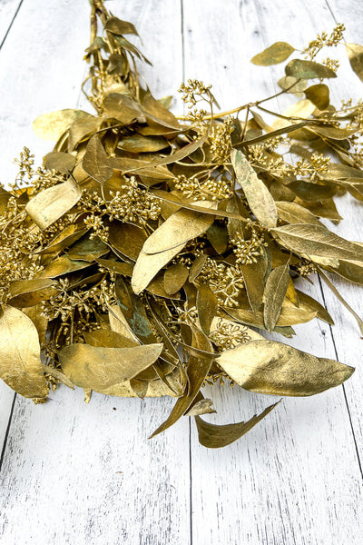 Eucalyptus Seeded Painted Gold