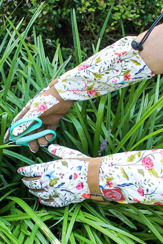 Womanswork Arm Saver Gloves Garden of Paradise Small