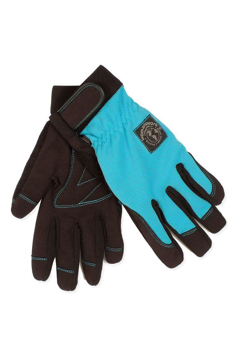 Womanswork Digger Gloves Large Teal Blue