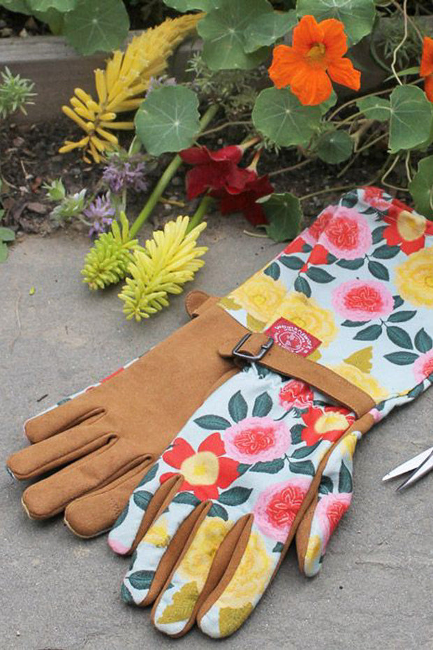 Womanswork Arm Saver Gloves Heirloom Garden Print Small