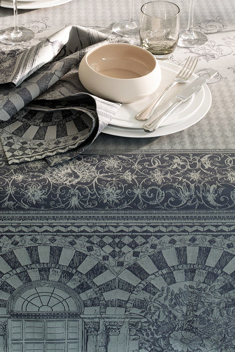 Garnier-Thiebaut Arcades Tablecloth 36"x100" Cendre