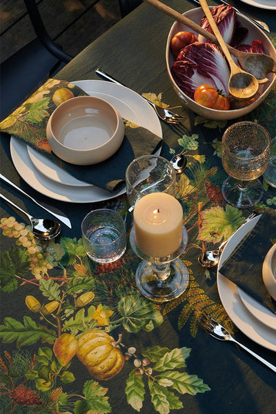 Garnier-Thiebaut Mille Boises Vert Tablecloth 61" x 89"