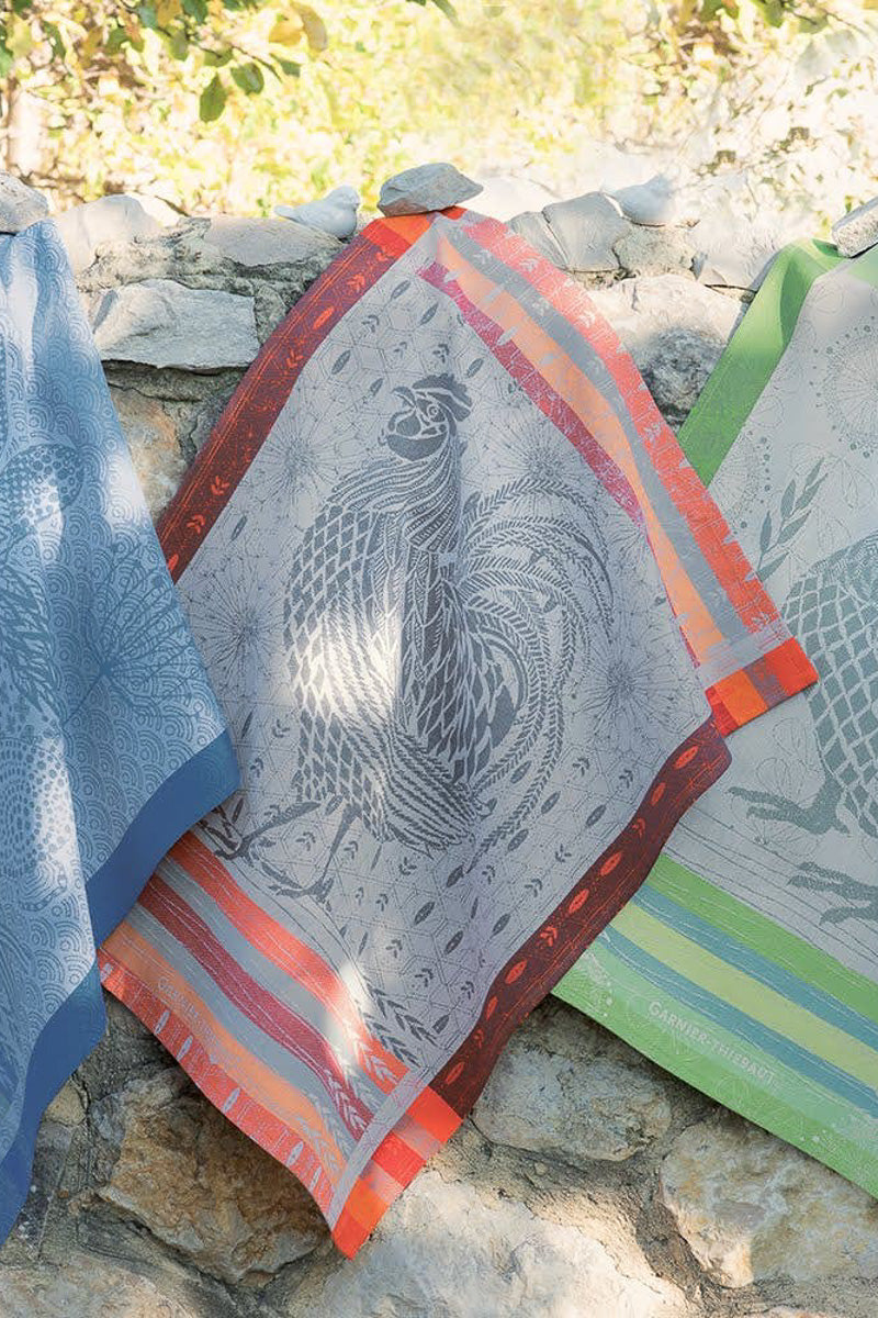 Garnier-Thiebaut Coq Design Orange Towel