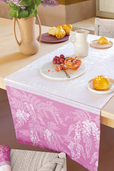 Garnier-Thiebaut Glycines Parme Tablecloth 68" x 68"