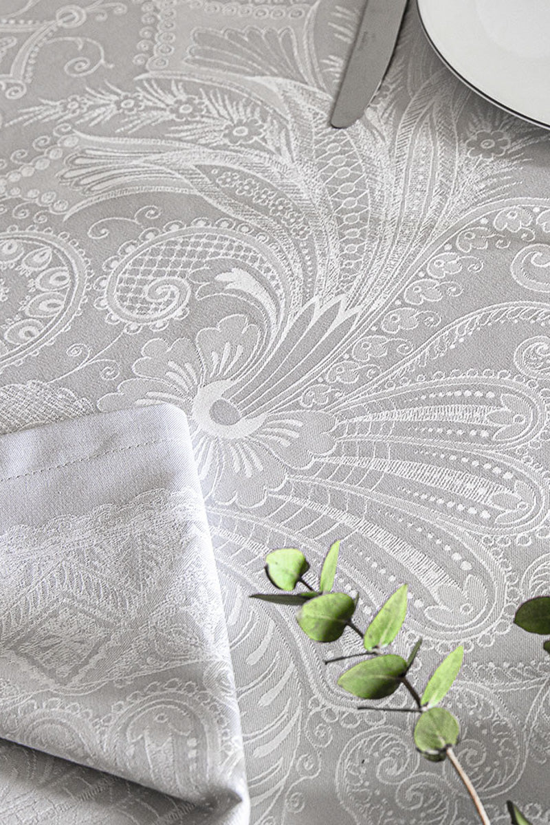 Garnier-Thiebaut Grace Bicolores Tablecloth Perle