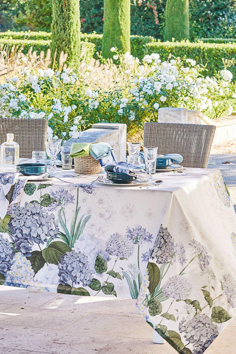 Garnier-Thiebaut Jardin De Bretagne Tablecloth Bleu