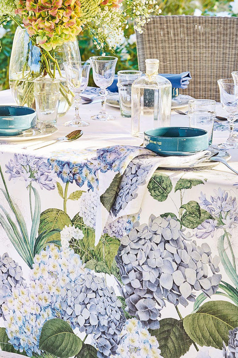 Garnier-Thiebaut Jardin De Bretagne Tablecloth Bleu