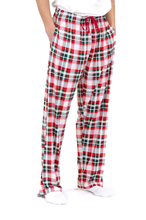 PANTS, MEN'S PLAID DRK GRN SM