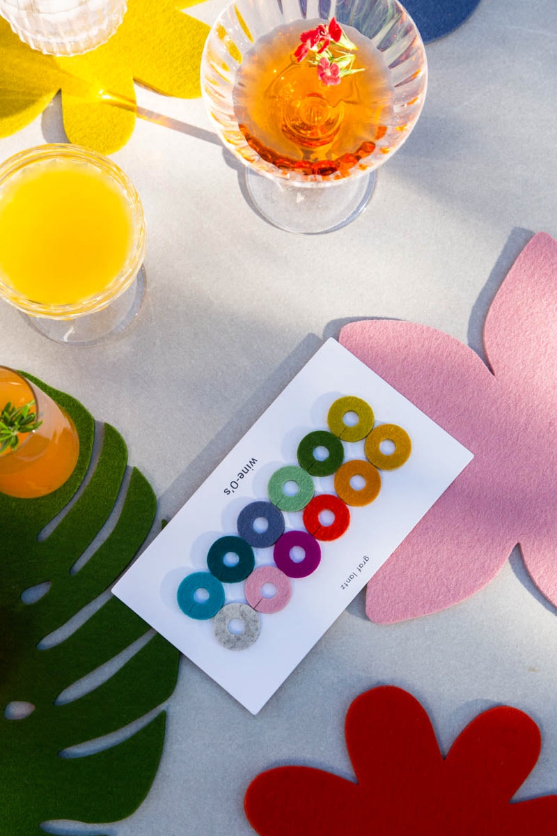 Graf Lantz Wine-O's Merino Wool Round Wine Markers Paradise