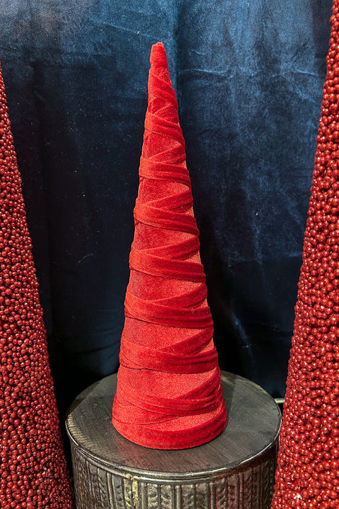 Velvet Cone Tree Red Small