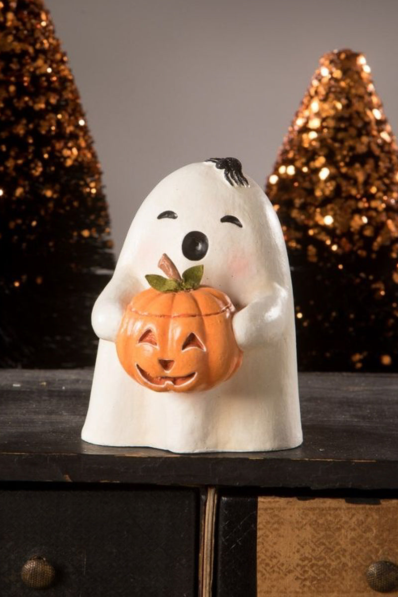 Bethany Lowe Ghost Gilbert with Pumpkin