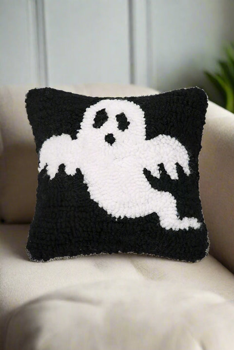 Spooky Ghost Hooked Pillow