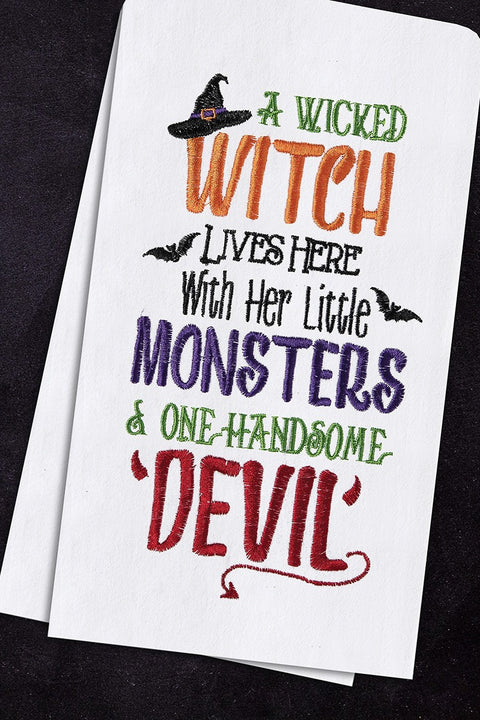 Witch, Monsters, and Devil Kitchen Towel