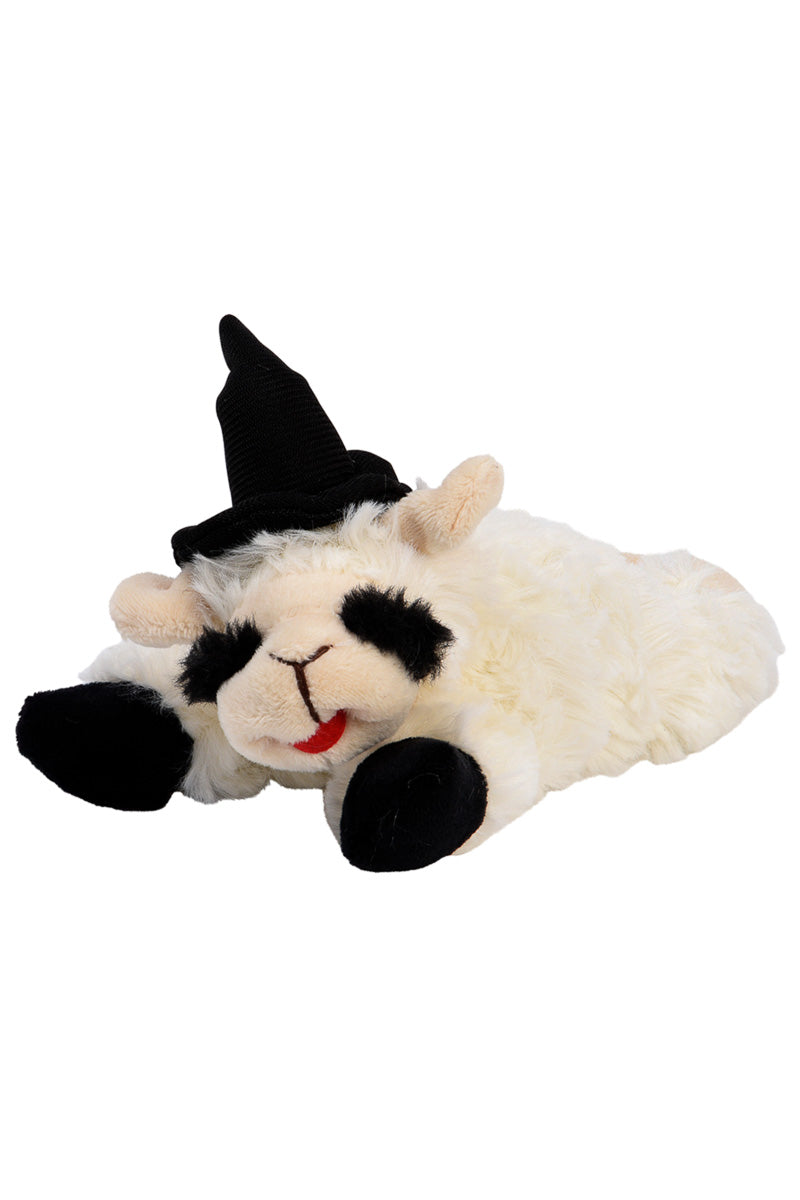 Multipet Halloween Witch Lamb Chop w/Black Hat & Paws 6.5"