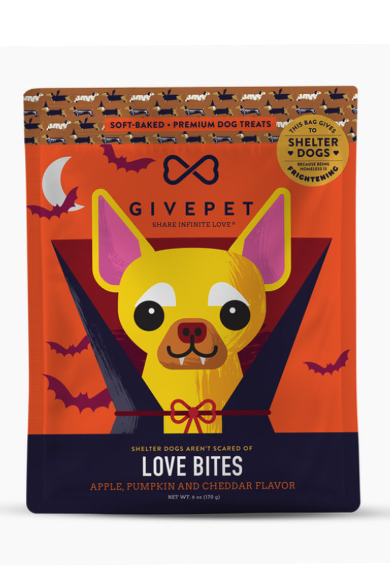Give Pet Soft Dog Treats 6 oz Love Bites