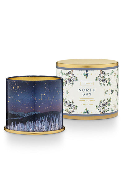 CANDLE, NORTH SKY LARGE TIN