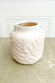 VASE LEAF EMBOSSED 7"