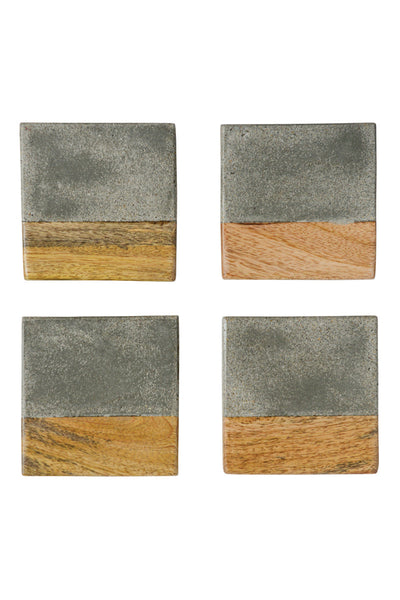 COASTERS, SQ CEMENT/WOOD ST/4