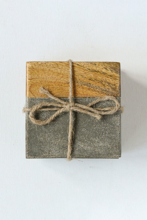 COASTERS, SQ CEMENT/WOOD ST/4