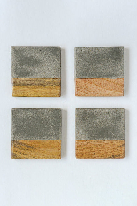 COASTERS, SQ CEMENT/WOOD ST/4