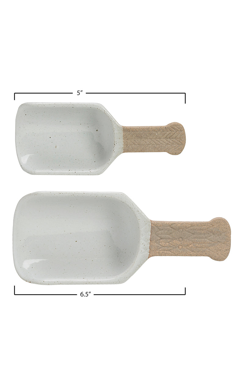 SCOOP, PORCELAIN WHITE SET/2