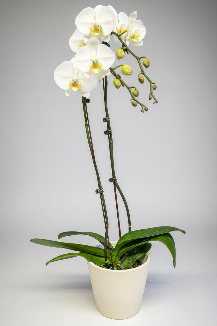 Orchid, Phalaenopsis 2Sp White 6"