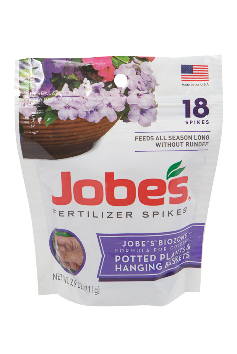 Jobe's Potted Plant & Hanging Baskets Fertilizer Spikes 18 Pack