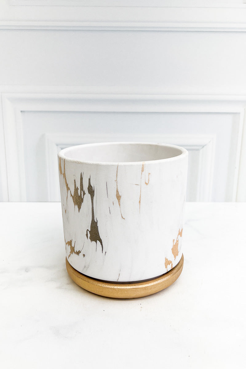 Golden Marble Planter 6.5"