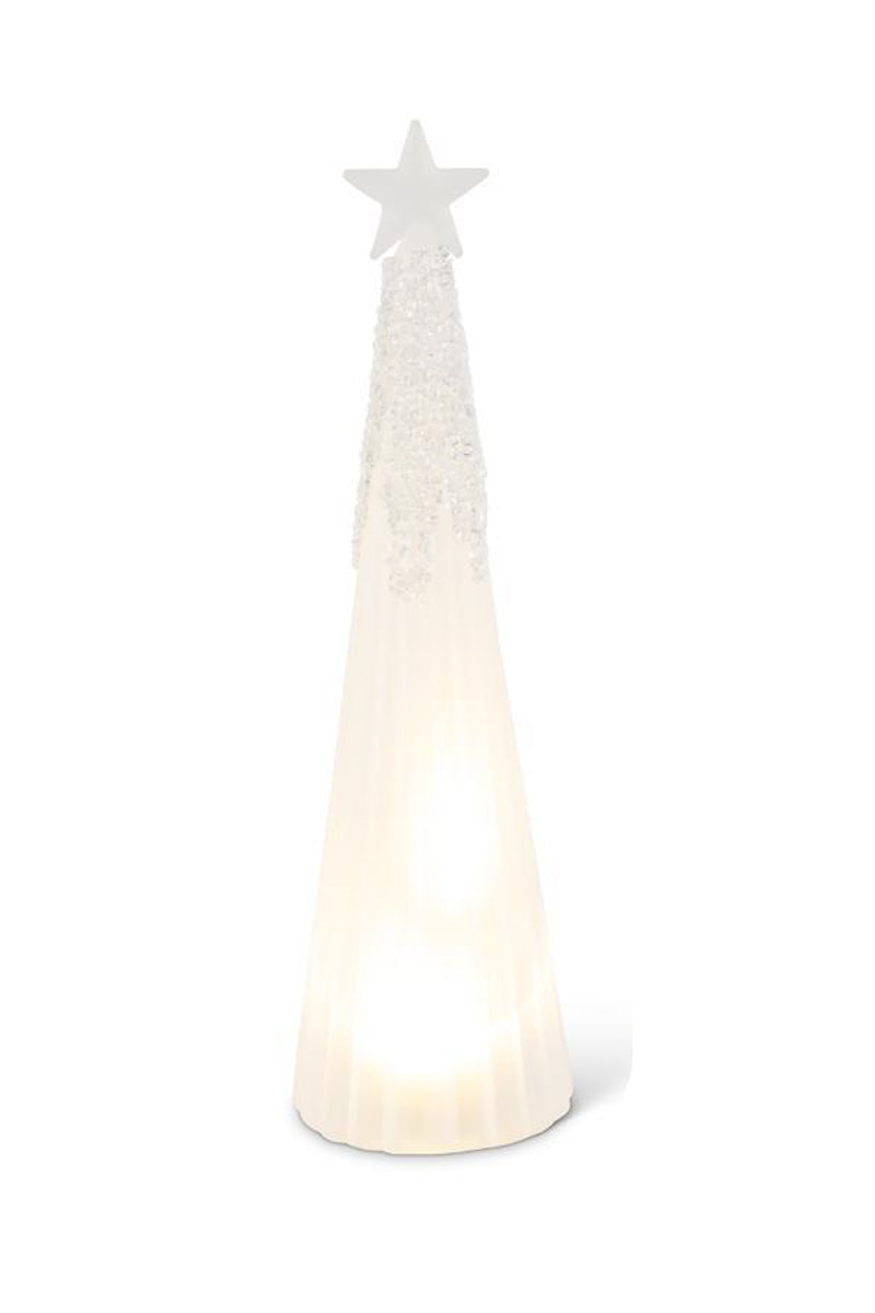 TREE LED RBBD GLS W/BEADS LG