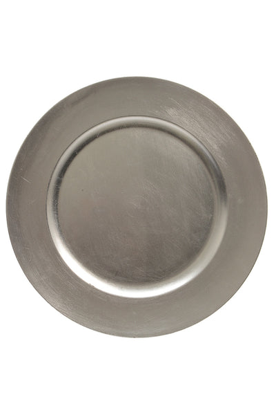 PLATE, CHARGER POLY SILVER 13"